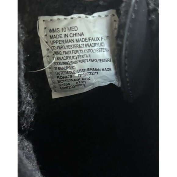 Sonoma Boots Womens Echinda Ankle Boots Faux Fur Lined 10M Black - Picture 7 of 10